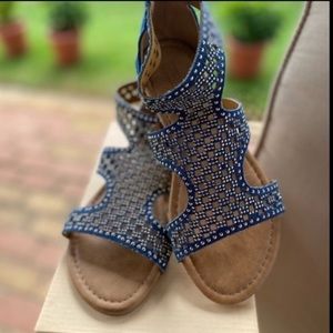 Yoki Womans Anyat Ankle Strap Studded Sandal